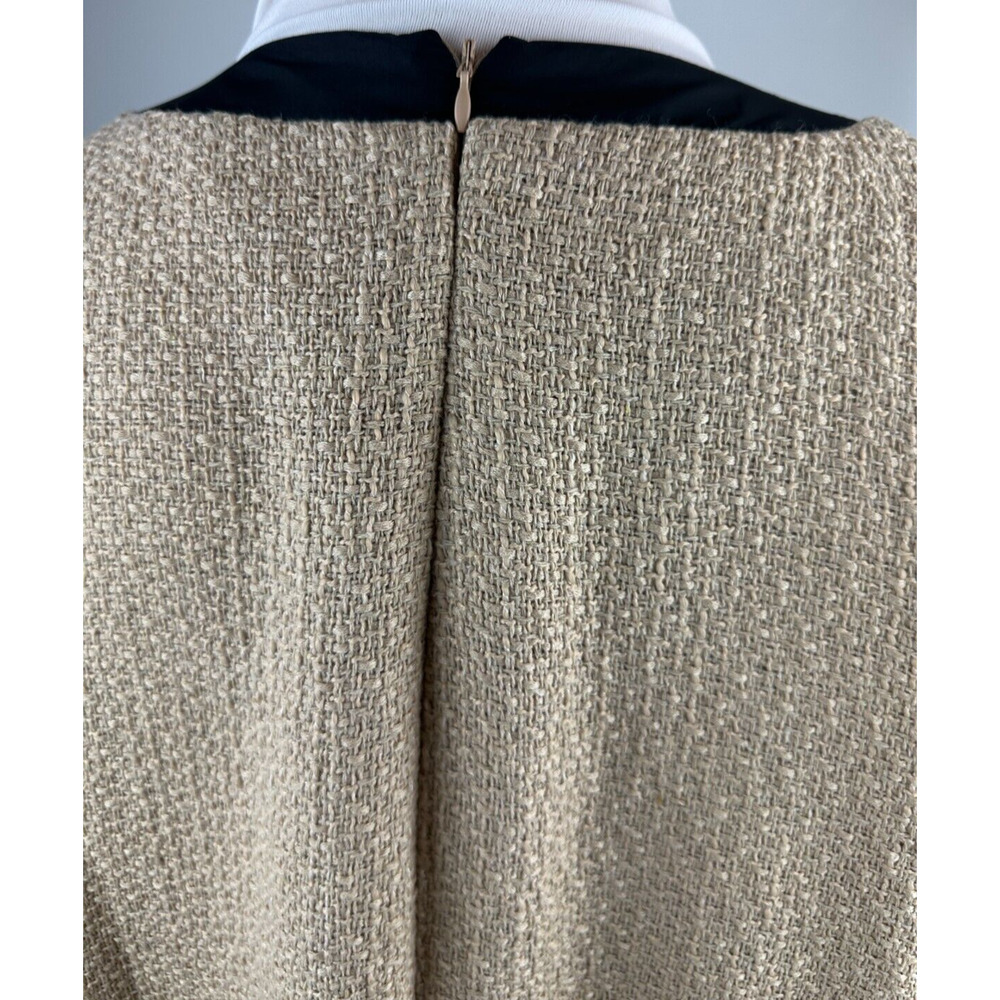 *Flawed Tuckernuck Pomander Place Coco Tweed Bow Mini Shift Dress Tan Size XXL - Picture 8 of 16